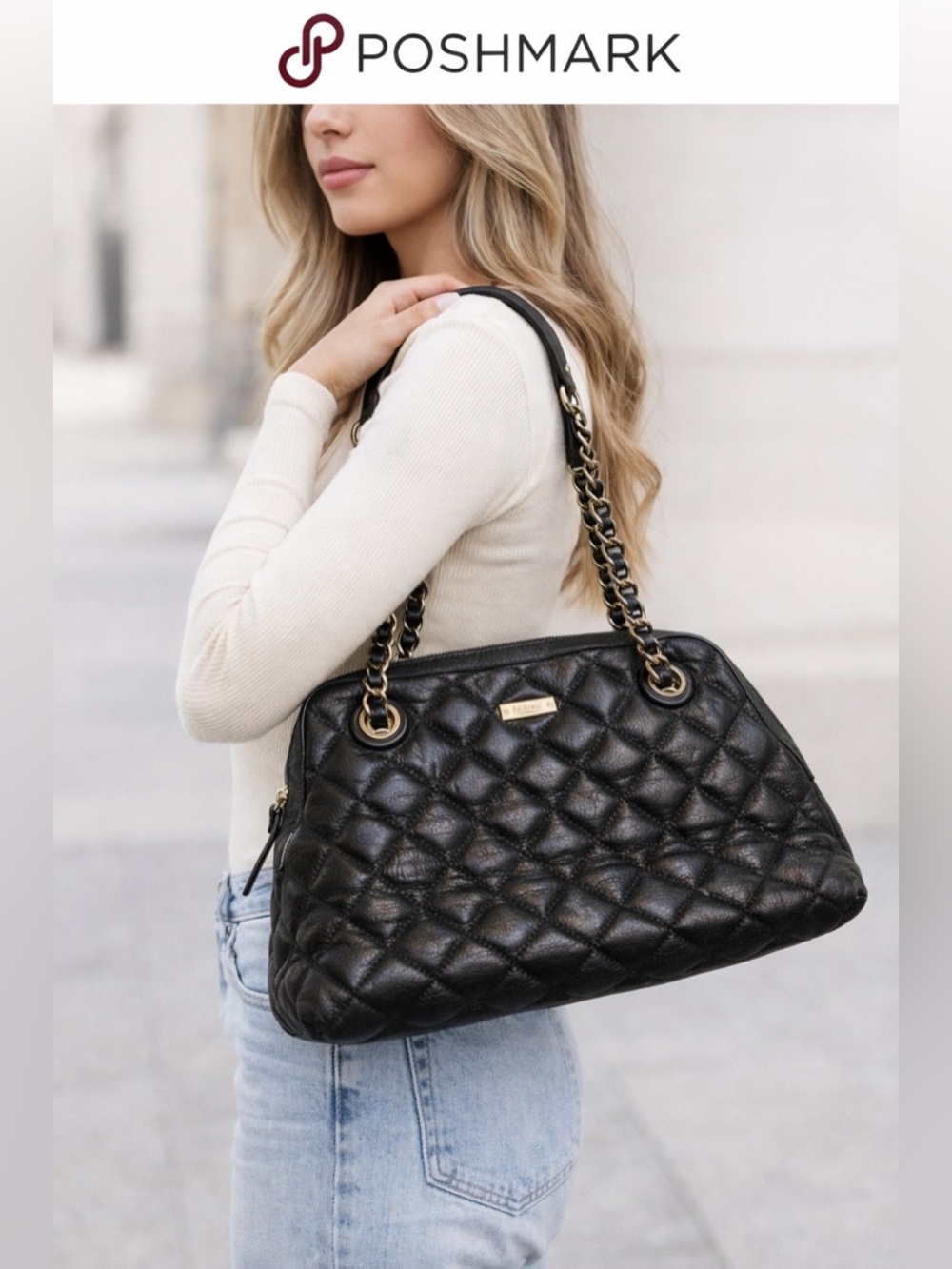 a Kate Spade Gold Coast Georgina Quilted Leather Large Handbag 72